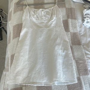 Aritzia Sunday Best White Mini Linen Dress